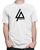 Camiseta Masculina Linkin Park Banda De Rock Logo Branco