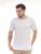 Camiseta Masculina Lisa Básica Plus Size Gola Redonda/Careca Branco