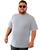 Camiseta Masculina Lisa Gola Redonda G1 G2 G3 Manga Curta Plus Size Mescla