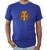 Camiseta masculina medalha são bento moda religião devoto proteção lançamento Azul
