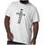 Camiseta Masculina Plus Size Blusa Para Homem Tamanho Grande Branca cruz escrita