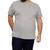 Camiseta Masculina Plus Size Lisa 100% Algodão Tamanho Grande Alta Qualidade Linha Primium Cinza