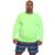 Camiseta Masculina Plus Size Manga Longa Dry Fit Lisa Proteção Solar UV Térmica Camisa Treino Academia Praia Verde