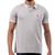 Camiseta Masculina Polo Plus Size John Pull Manga Curta Moda Cinza claro