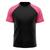 Camiseta Masculina Raglan Dry Fit Proteção Solar UV Básica Rosa