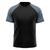 Camiseta Masculina Raglan Dry Fit Proteção Solar UV Básica Cinza