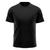 Camiseta Masculina Raglan Dry Fit Proteção Solar UV Básica Preto
