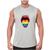 Camiseta Masculina Regata Casual Algodão Premium Língua Colorida LGBT Cinza