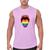Camiseta Masculina Regata Casual Algodão Premium Língua Colorida LGBT Rosa