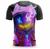 Camiseta Masculina Robô Neon Gamer Nerd Camisa estampa 3D Preto