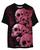 Camiseta Masculina Slin Fit Estampada T-shirt Caveira  Rosa
