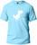 Camiseta Net Off Masculina e Feminina Básica Malha Algodão 30.1 Manga Curta Azul bebê, Branco