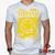 Camiseta Nirvana 100% Algodão Rock Geeko Branco gola v