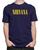 Camiseta Nirvana Banda De Rock Camisa 100% Algodão Azul royal