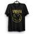 Camiseta Nirvana Banda Rock Emoji T-shirt Algodão Unissex Preto