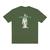 Camiseta Oversized Basic Streetwear Fio 30.1 Camisa Estampada 1948 Denim Unissex Manga Curta 100% Algodão Verde musgo