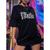 Camiseta Oversized Feminina Babe Larga Preta T-shirt Preto