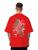 Camiseta Oversized Masculina Carpas Streetwear Vermelho