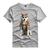Camiseta Personalizada Husky Siberiano Carlton Dog Cachorro Armadura Gold Shap Life Cinza