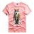 Camiseta Personalizada Husky Siberiano Carlton Dog Cachorro Armadura Gold Shap Life Rosa claro