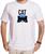 Camiseta Personalizada Pai de Gato Cat Dad Pai de Bicho Animais Branco