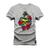 Camiseta Plus Size Agodão T-Shirt Unissex Premium Macia Estampada Naja Caveira Cinza