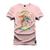 Camiseta Plus Size Agodão T-Shirt Unissex Premium Macia Estampada Planta Nex Rosa