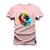 Camiseta Plus Size Agodão T-Shirt Unissex Premium Macia Estampada Rosquinha Cremosa Rosa