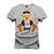Camiseta Plus Size Agodão T-Shirt Unissex Premium Macia Estampada Urso Can Cinza