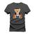 Camiseta Plus Size Agodão T-Shirt Unissex Premium Macia Estampada Urso Can Grafite