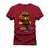 Camiseta Plus Size Agodão T-Shirt Unissex Premium Macia Estampada Urso Descolado Bordô