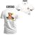 Camiseta Plus Size Agodão T-Shirt Unissex Premium Macia Estampada Urso Positive Frente e Costas Branco