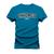 Camiseta Plus Size Algodão Premium Estampada Chicago USA Azul