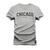 Camiseta Plus Size Algodão Premium Estampada Chicago USA Cinza