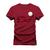 Camiseta Plus Size Algodão Premium T-Shirt Baseball Bordô