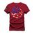 Camiseta Plus Size Algodão T-Shirt Premium Estampada Estrela Brasão Bordô