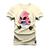 Camiseta Plus Size Algodão T-Shirt Premium Estampada Roseto Bravo Perola