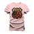 Camiseta Plus Size Algodão T-Shirt Premium Estampada Route 66 Rosa