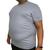 Camiseta Plus Size Básica Masculina Em Algodão Gola Redonda Cinza