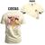 Camiseta Plus Size Casual Malha Confortável Estampada Urso Galm Frente e Costas Perola