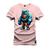 Camiseta Plus Size Confortável Urso Garras Rosa