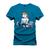 Camiseta Plus Size Estampada Confortável Premium Macia Unicornio Maromba Azul