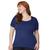 Camiseta plus size feminino Selene Azul marinho