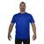 Camiseta Plus Size Masculina Básica Dry Fit Academia Treino Azul bic