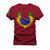 Camiseta Plus Size T-Shirt Algodão Premium Estampada Brasão Nation Bordô