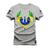 Camiseta Plus Size T-Shirt Algodão Premium Estampada Brasão Nation Cinza