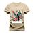 Camiseta Plus Size T-Shirt Confortável Estampada Florido Nyc Bege