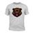 Camiseta Plus Size T-Shirt Tecido Macio Urso Rugindo Cinza