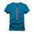 Camiseta Plus Size T-shirt Unissex Algodão California Risco Azul