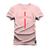 Camiseta Plus Size T-shirt Unissex Algodão California Risco Rosa